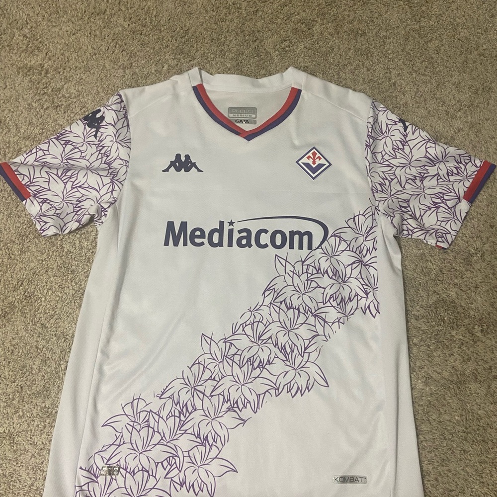 Fiorentina Kappa White and Purple Soccer Jersey